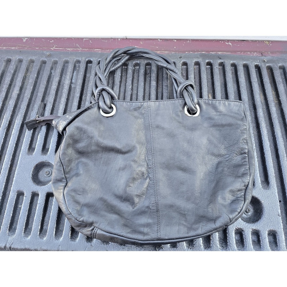 Maple Leaf Black Purse Shoulder Handbag Women's Medium